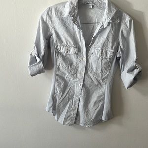 James Perse light blue button down
